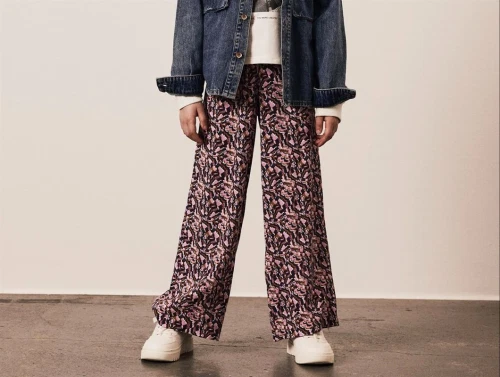 Name It pastel lavender printet wide bukser